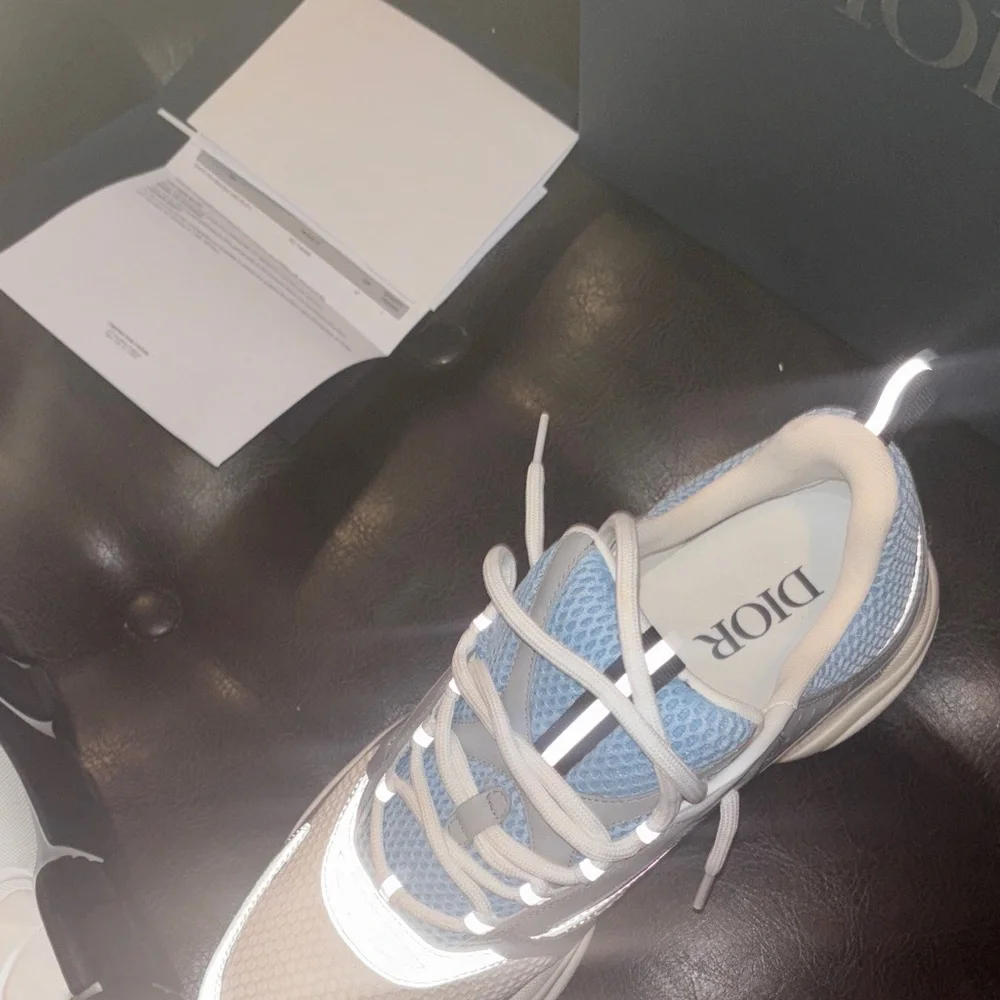 Dior Light Blue and White Sneakers Size  47 ALL OFFERS ACCEPTED US SIZE 14 - Picture 9 of 16